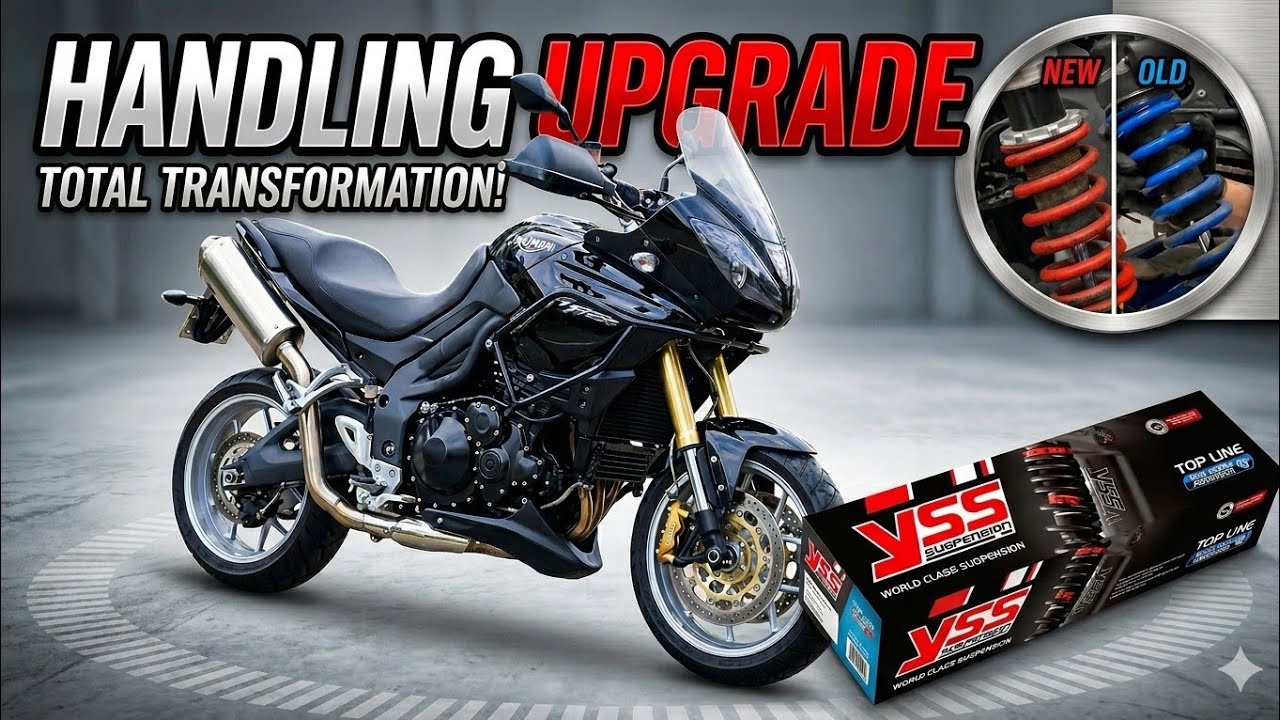 Замена заднего амортизатора Triumph Tiger YSS