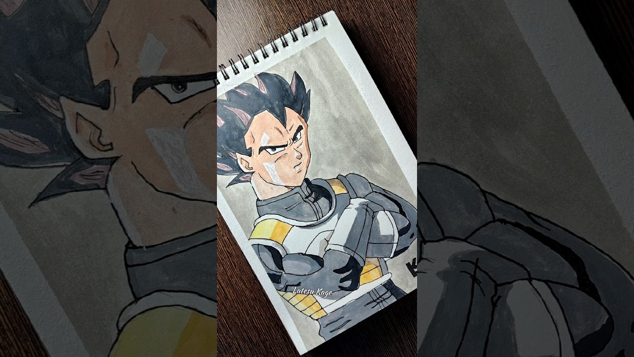 #vegeta Draw With Me #shorts#dragonballz