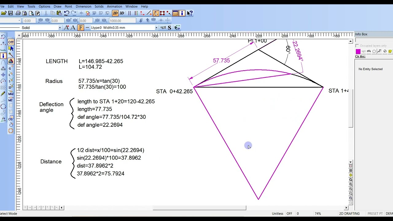 LSIT Deflection angle and distance