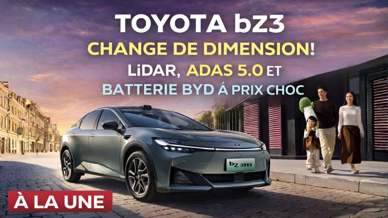 Toyota bZ3 électrique à 14 500 €   LiDAR, ADAS 5 0 et batterie BYD, le choc venu de Chine
