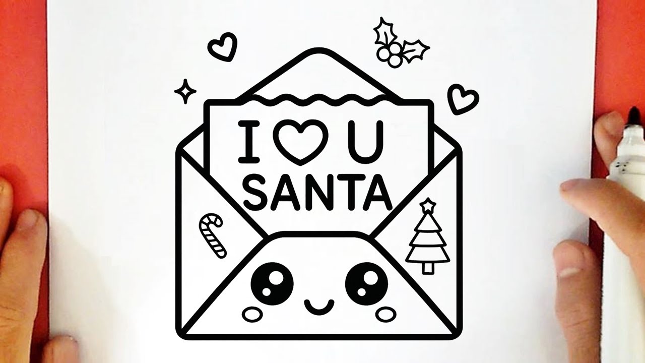 Comment Dessiner une LETTRE DE NOËL pour le Père Noël