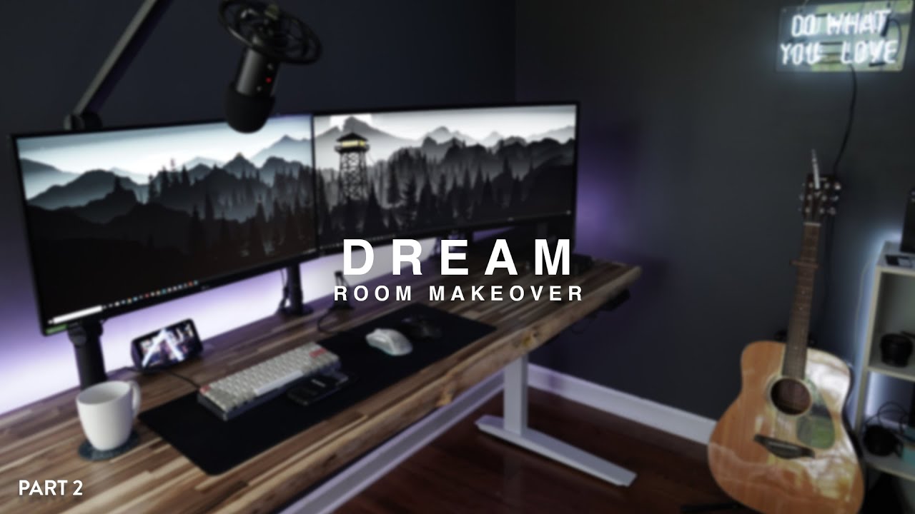 DREAM ROOM MAKEOVER (Amazon Haul & Live Edge Desk) - Part 2