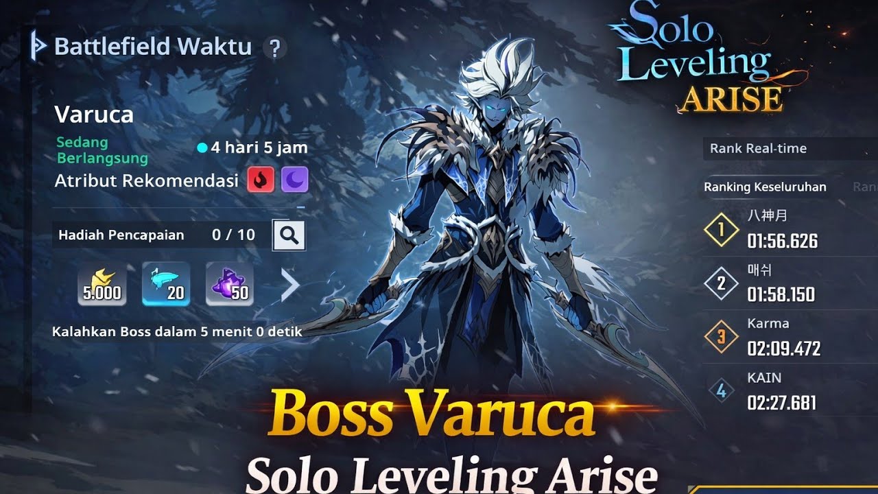 Push Ranking Real-Time Lawan Varuca! Solo Leveling Arise Indonesia