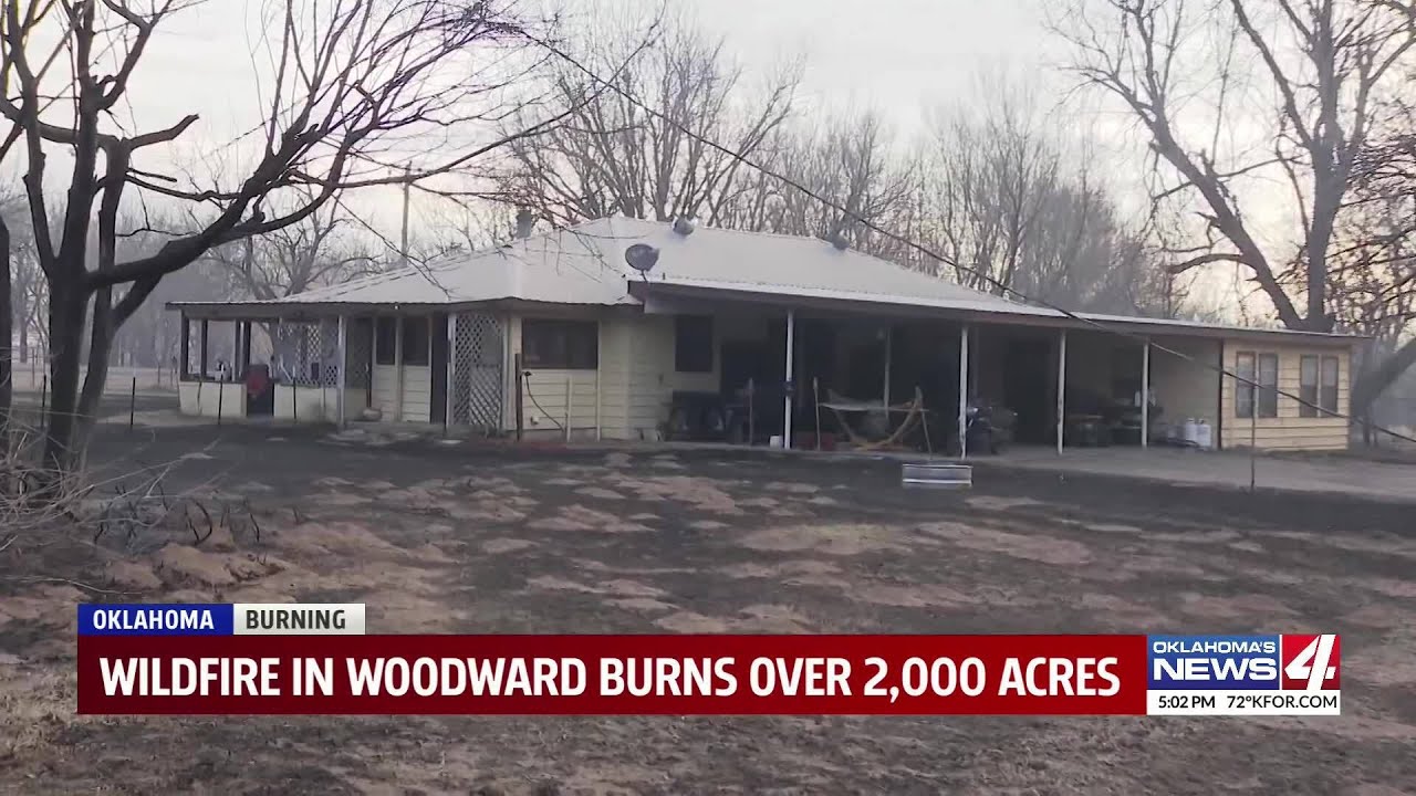 Wildfire in Woodward burns over 2,000 acres