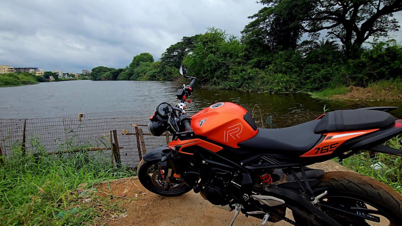 Street triple's first long ride start...Vijayawada➡️Hyderabad