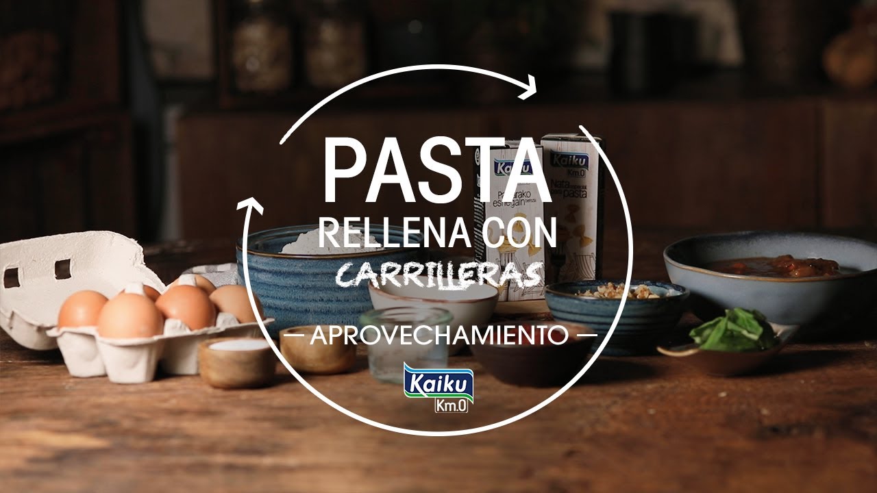 Pasta rellena con carrilleras - Recetas Kaiku Km0