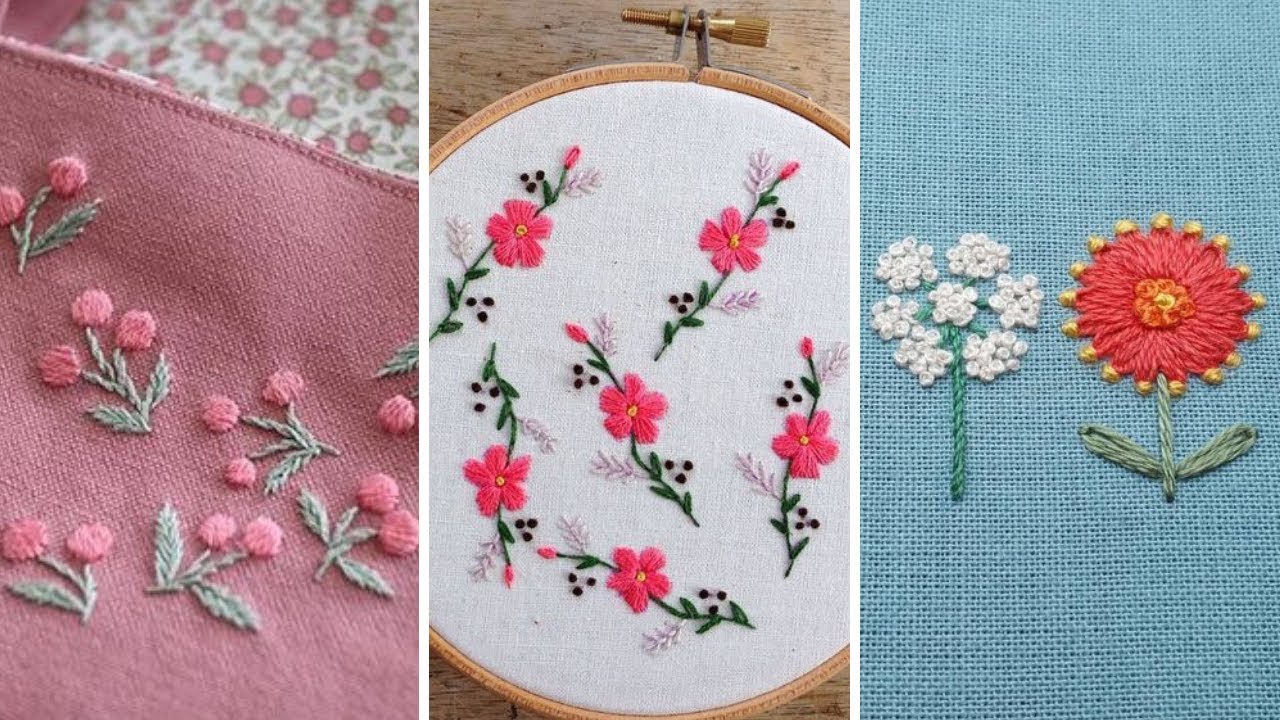 Beautiful and simple Hand embroidery designs for kids dress