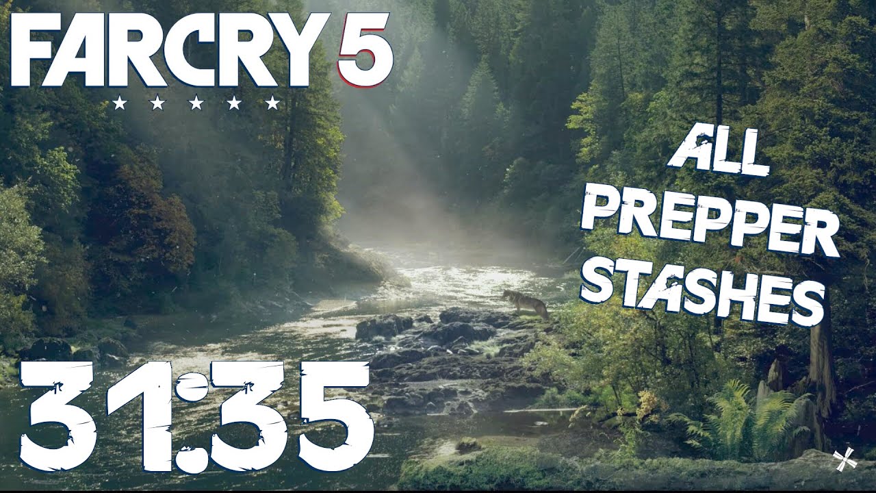 Far Cry 5 SPEEDRUN - All Prepper Stashes - 31:35