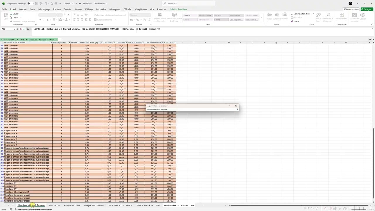 TUTO EXCEL BTS MS   P6   Analyse ABC PARETO