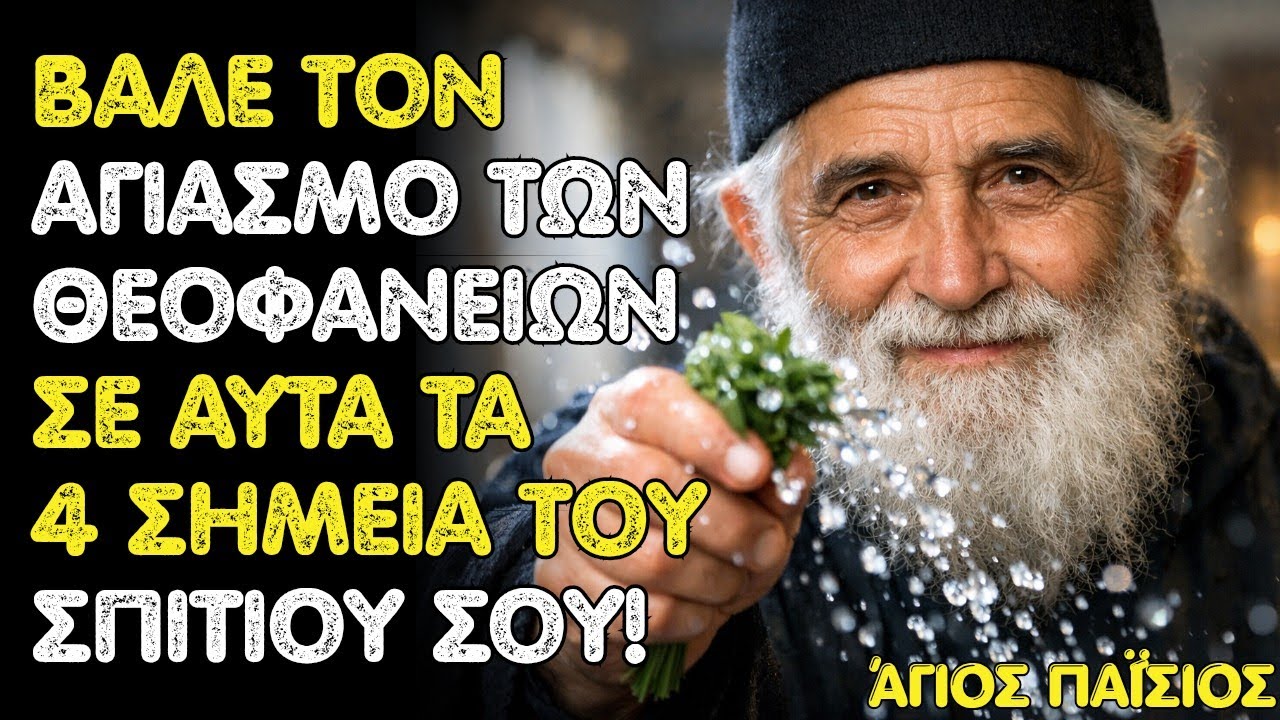 Άγιος Παΐσιος δίδασκε: βάλε τον Αγιασμό της Θεοφανείας σε αυτά τα 4 σημεία του σπιτιού σου!