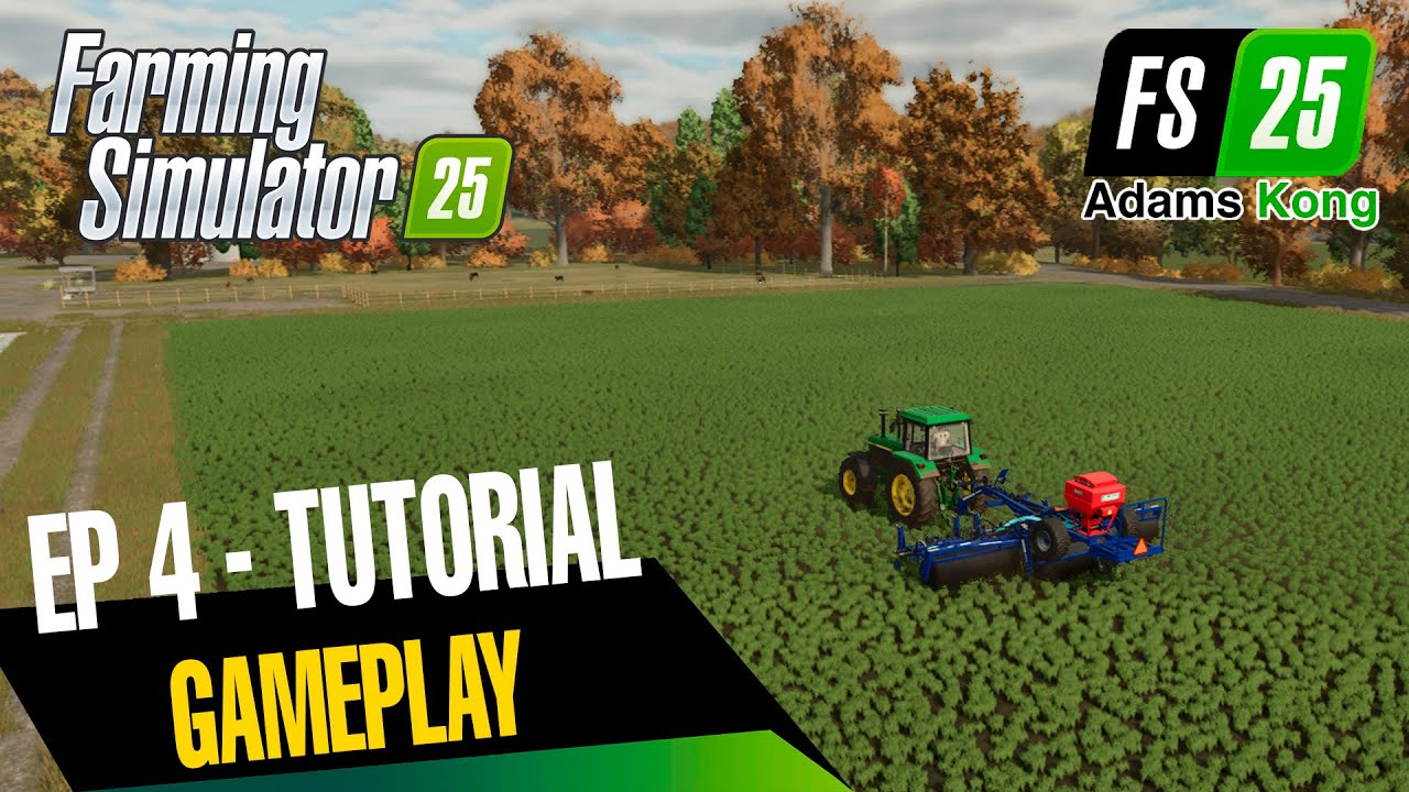 FS25: Como jogar - ROLAGEM da grama e compra de novos implementos para o FARMING SIMULATOR 25