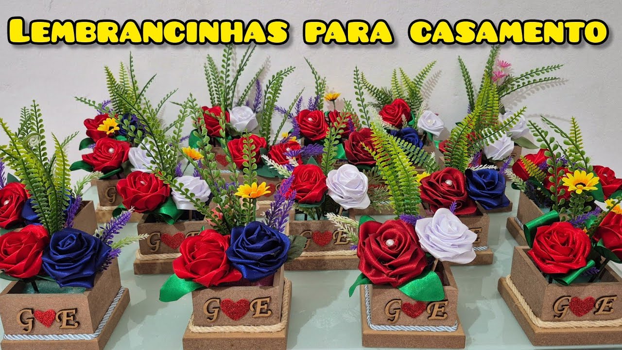 LEMBRANCINHAS DE CASAMENTO FÁCIL/ROSAS DE FITA