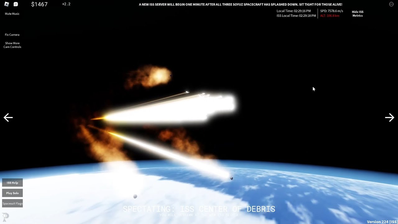 De-orbit of the ISS / Space Sailors / Roblox