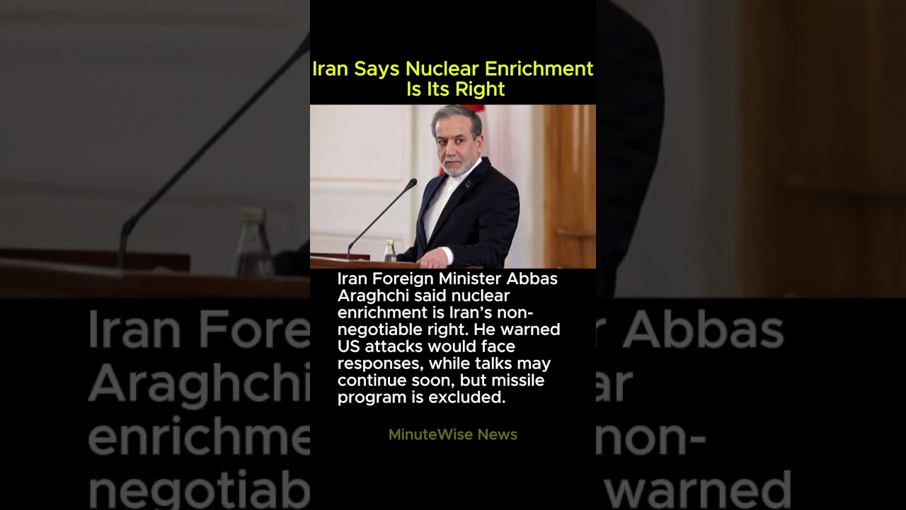 Iran Says Nuclear Enrichment Is Its Right #iran #nuclearenrichment #abbasaraghchi #iranus