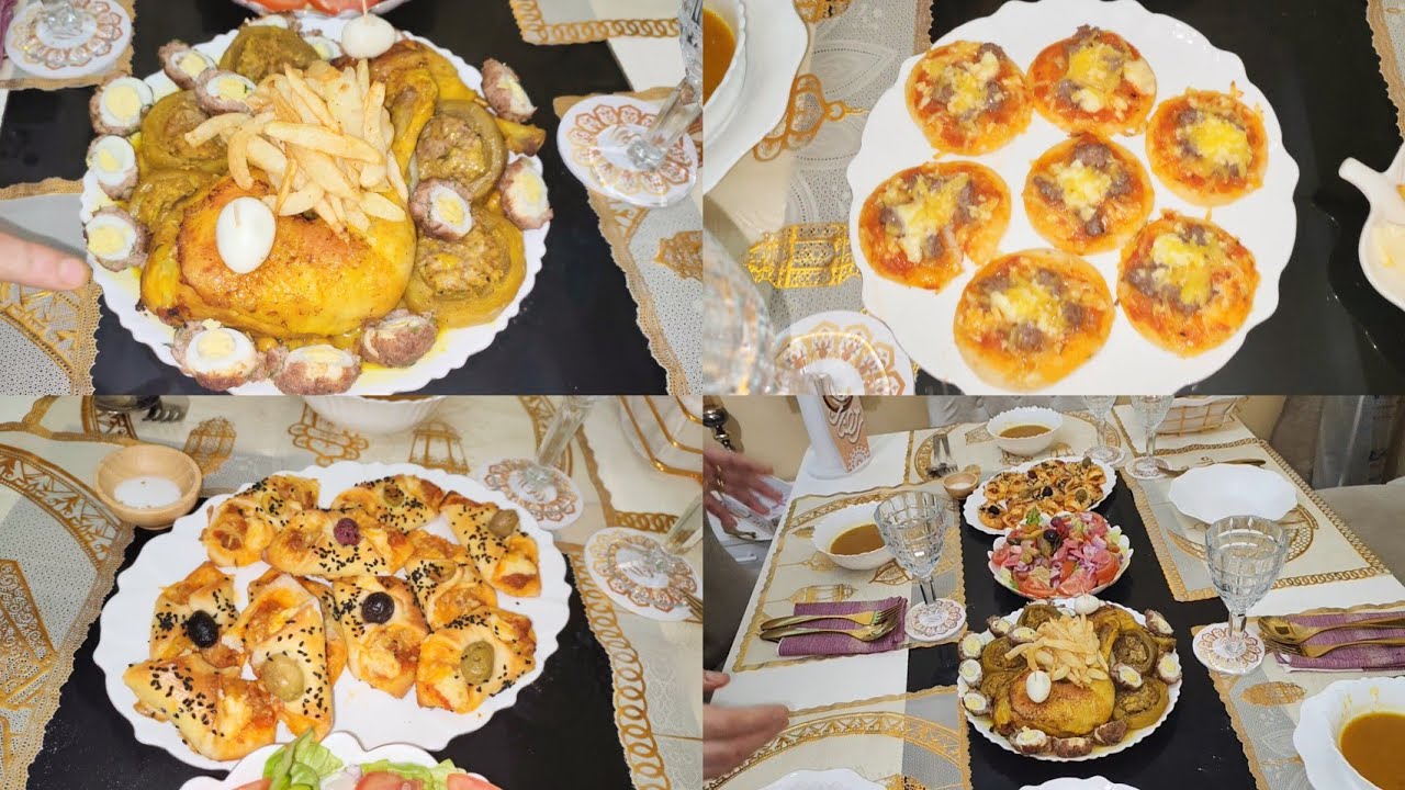 طاولة 19 من رمضان 🌙 طاجين الرخام 🥚🥩 مملحة بالتونة 😍❤️🌷