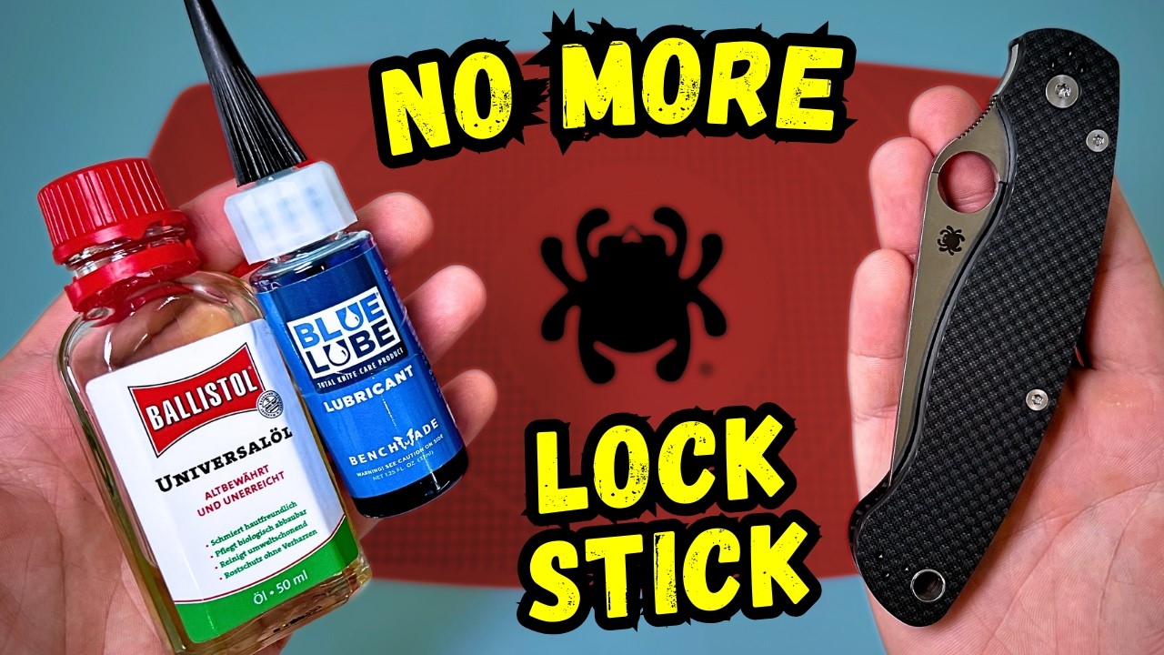 How to fix Lock Stick on a Spyderco Pocketknife - PM2, Para 3, Military 2 Compression Lock Cleaning