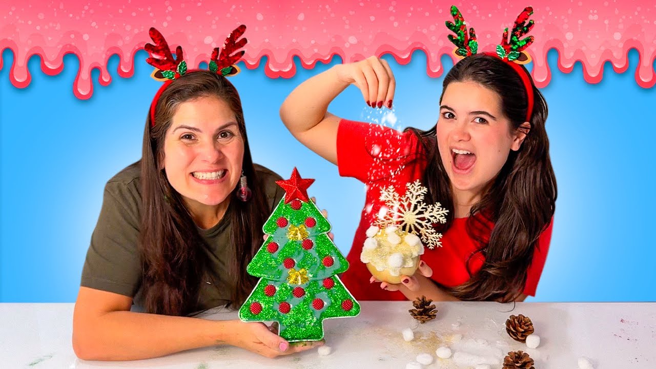 QUEM FEZ A SLIME DE NATAL MAIS BONITA?? Você decide!!