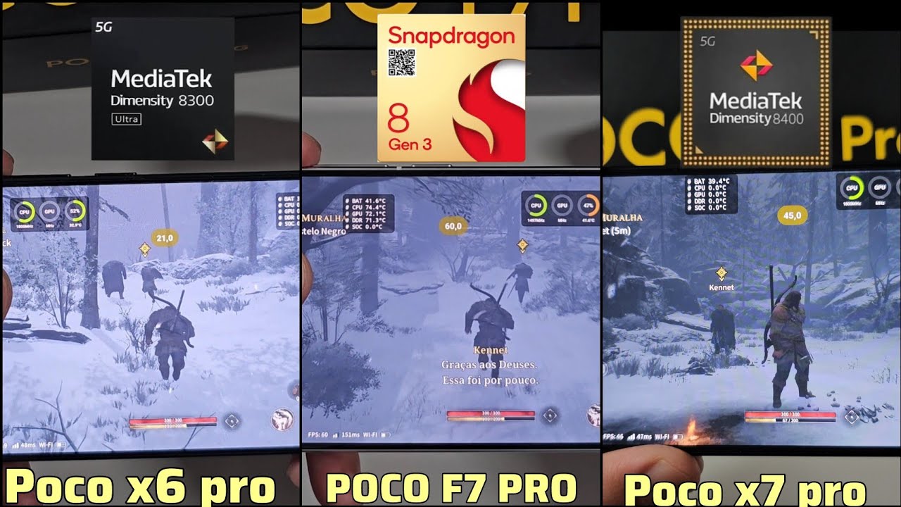 SAIU NOVO JOGO GAME OF THRONES TESTE FPS E TEMPERATURA NO POCO X6 PRO VS POCO X7 PRO VS POCO F7 PRO