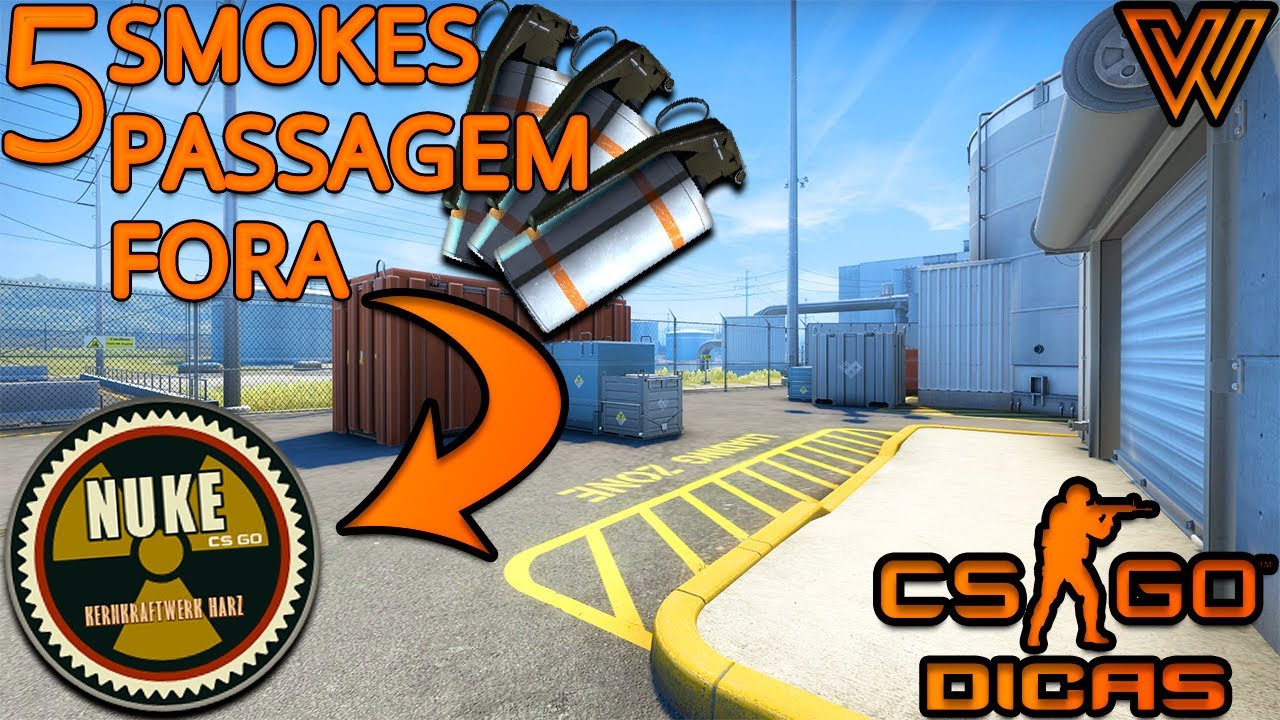 SMOKES e ESTRAT&Eacute;GIAS para PASSAGEM FORA na NUKE! (64/128 TICKRATE) | DICAS de CSGO