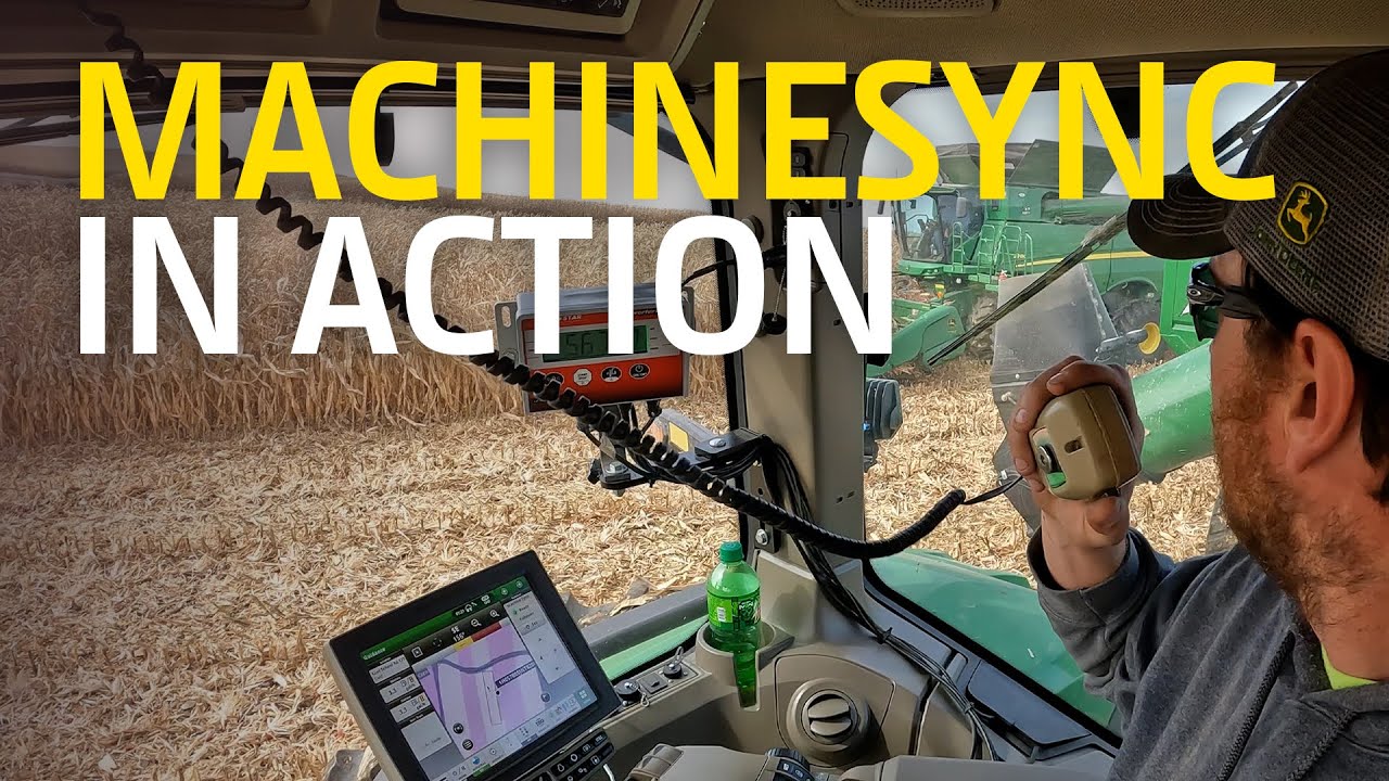 Self-Driving Grain Cart Tractor? Nearly! Harvesting with MachineSync