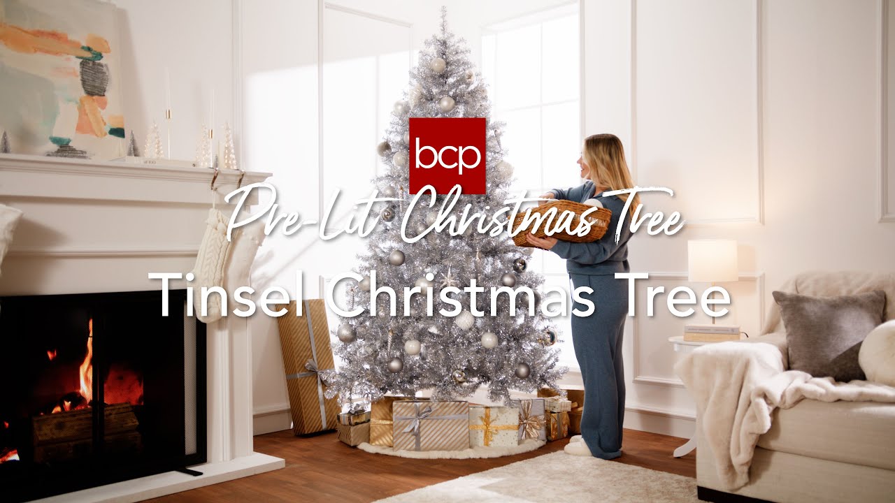 Best Choice Products Tinsel Christmas Tree