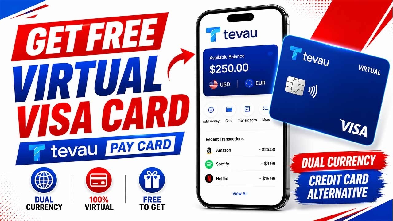 💳Двухвалютная карта &mdash; Как получить бесплатную виртуальную карту Visa &mdash; Карта Tevau Pay &mdash; Кредитна...
