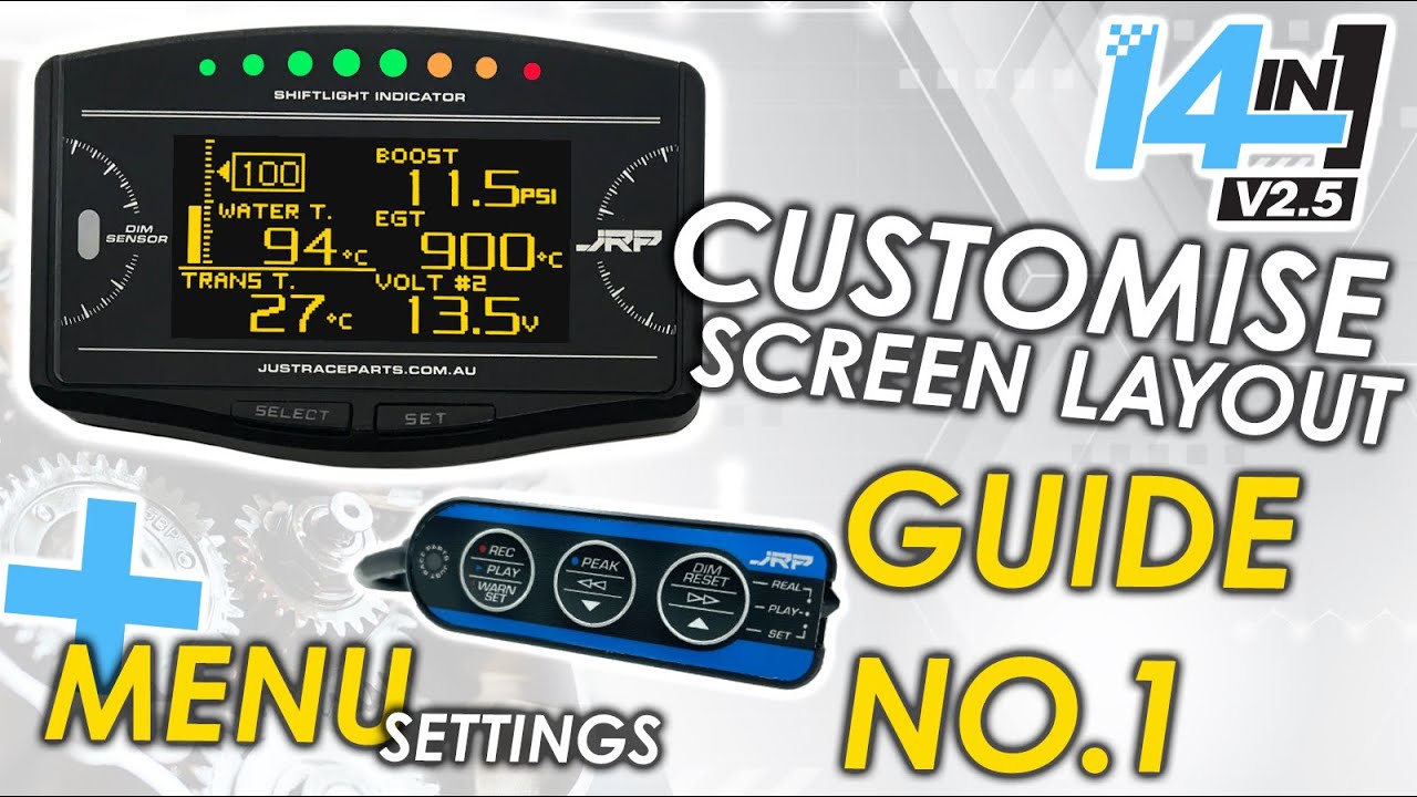 JRP 14in1 Multi Gauge Guide No.1 &ndash; Changing Screen Layouts & Accessing Settings Menus