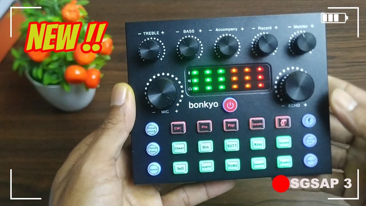 NEW!! SOUND CARD V8S BONKYO MIXER AUDIO EXTERNAL UNBOXING