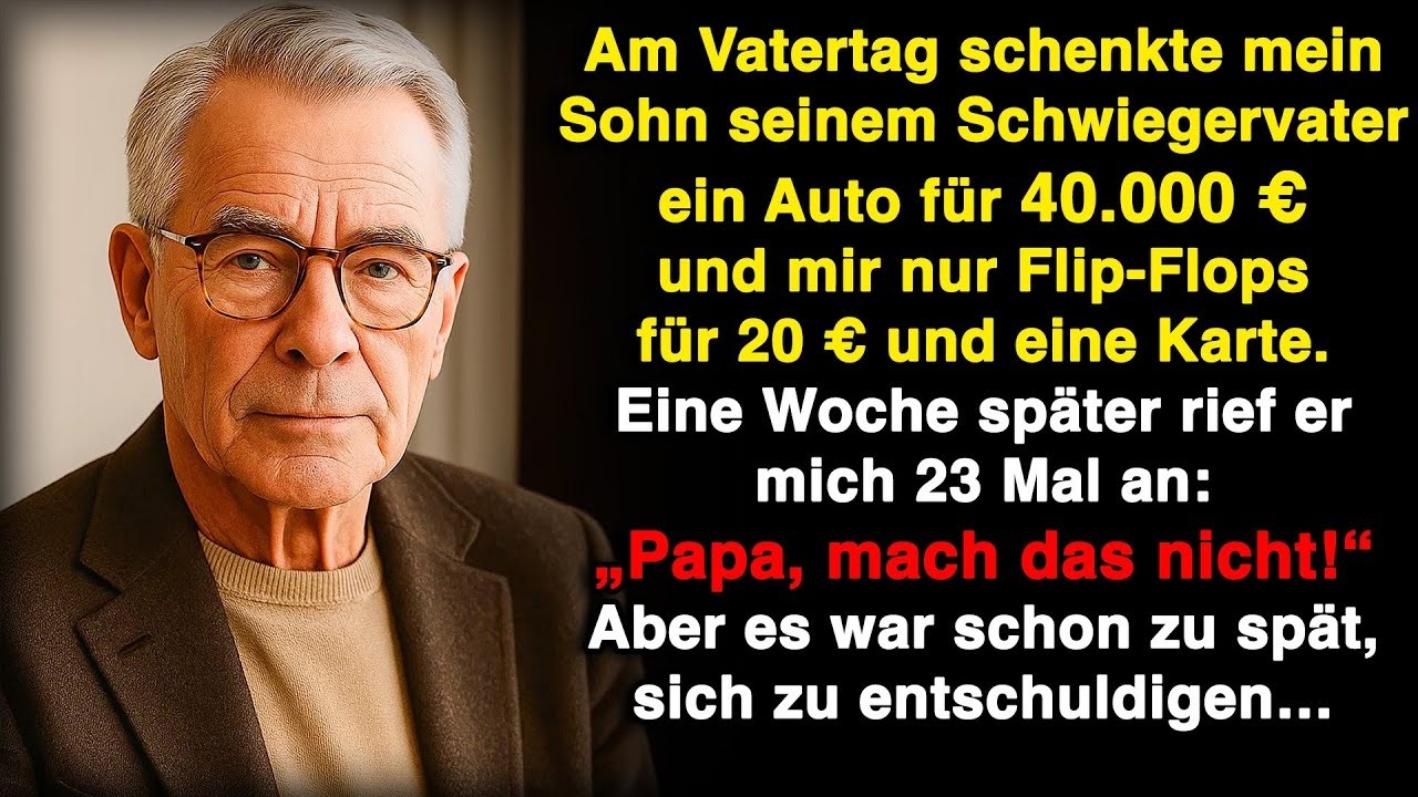 Am Vatertag bekam mein Schwiegervater ein Auto – ich nur Flip-Flops für 20 €!