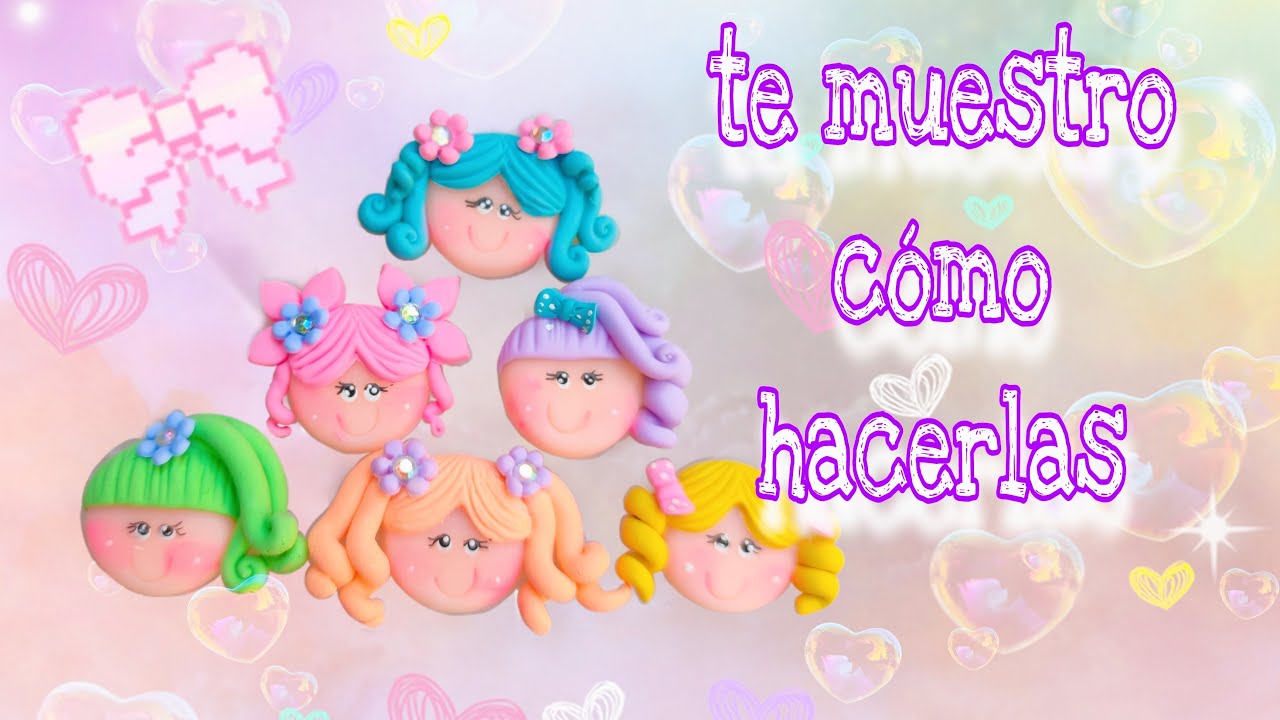 te enseño como hacer apliques de caritas en porcelana fría | QUE TIERNO ARTE