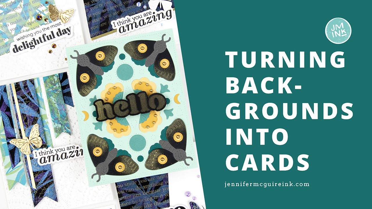 Turning Backgrounds Into Cards {MANY Cards}