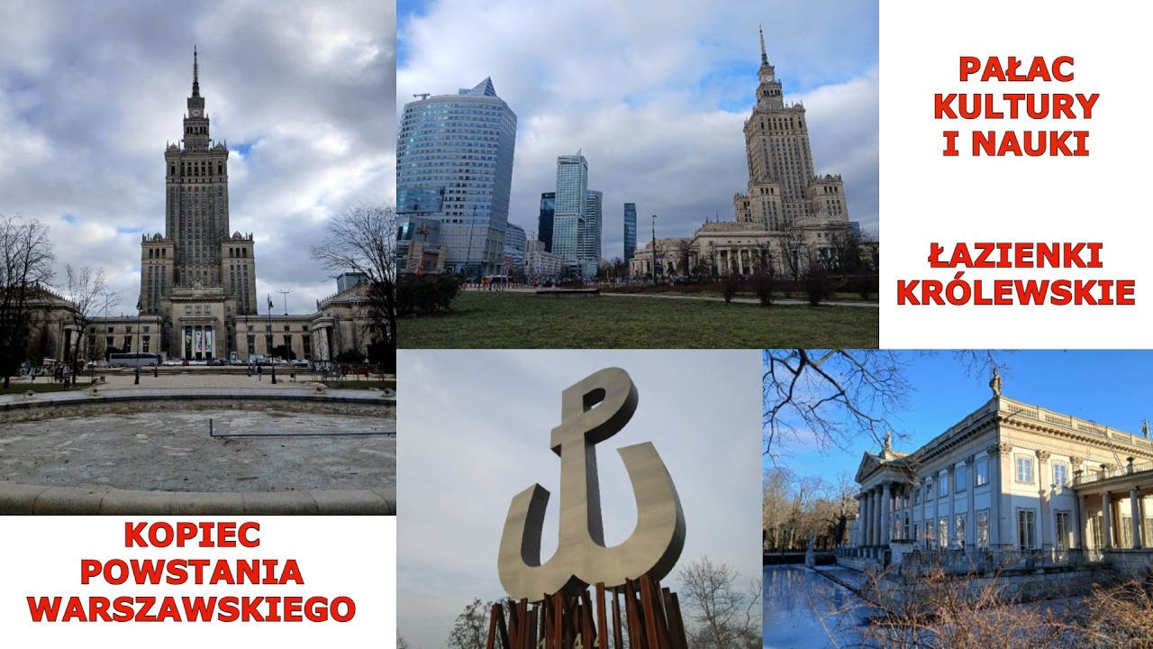 Warszawa - Pałac Kultury i Nauki, Kopiec Powstania Warszawskiego...