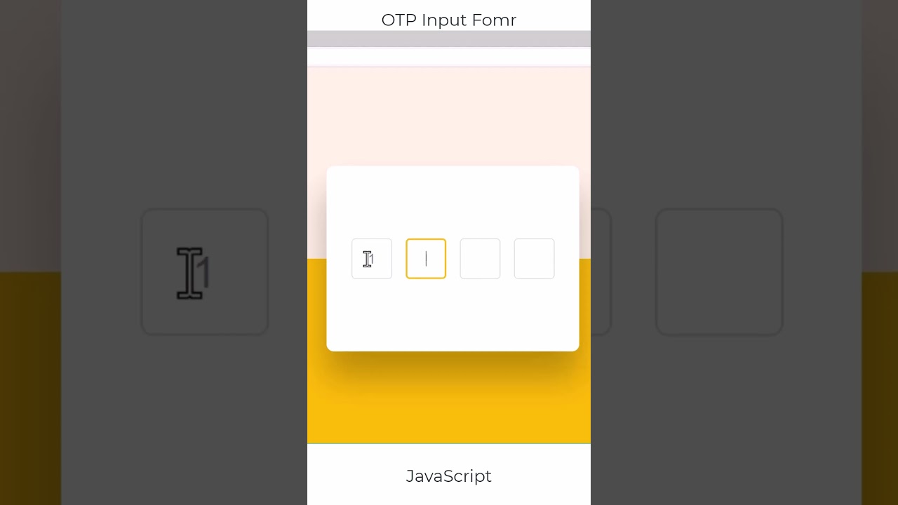 OTP Code Verification Form in HTML CSS & JavaScript