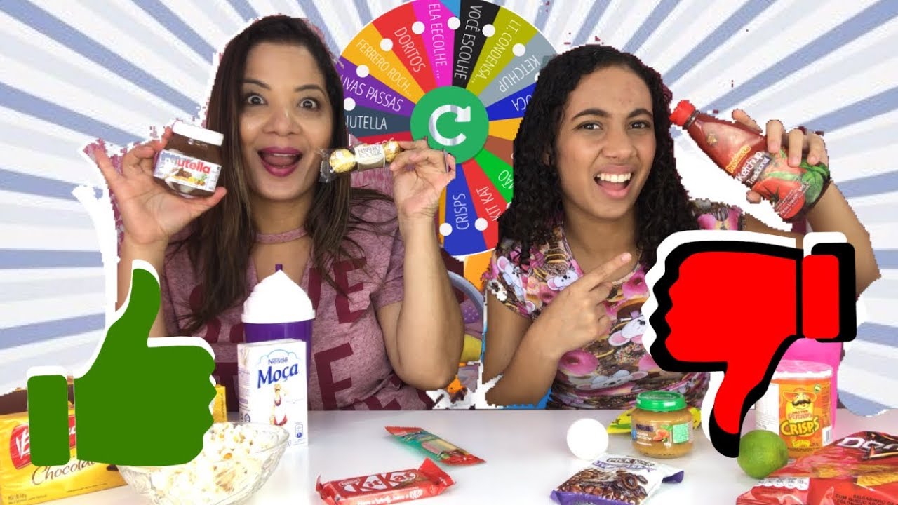 DESAFIO DA ROLETA COMIDA BOA Vs RUIM