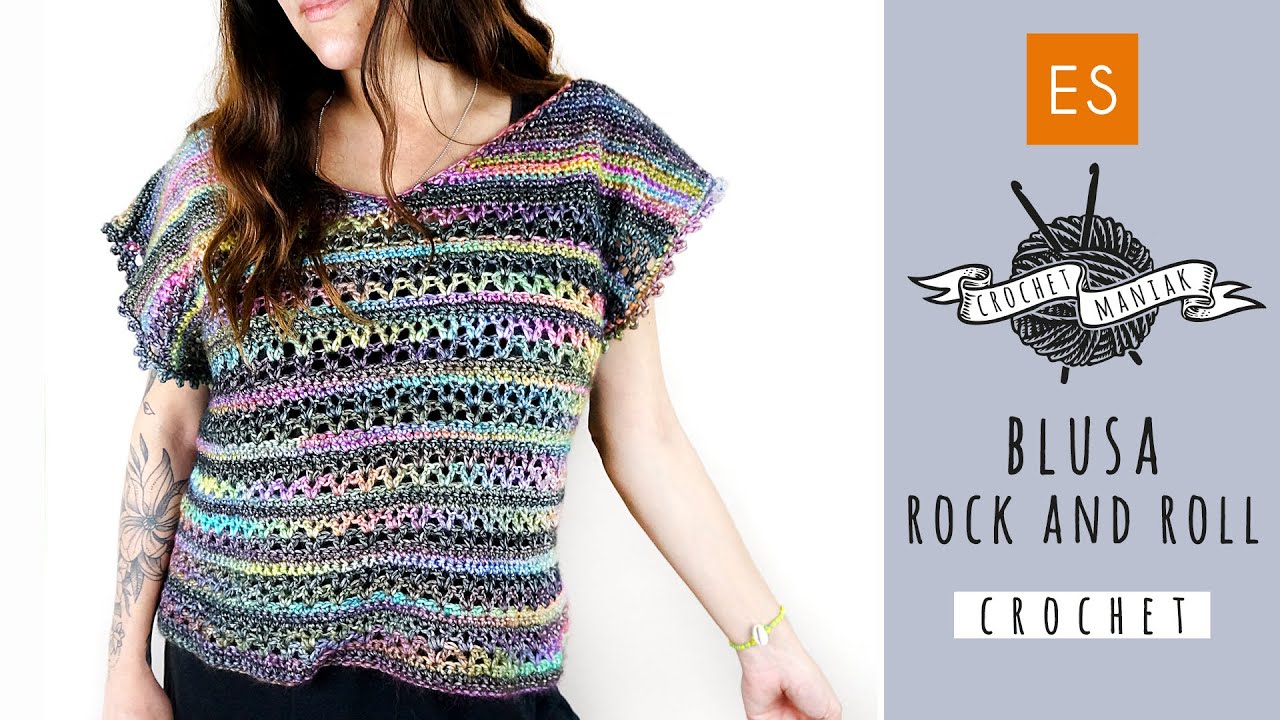 COMO hacer una blusa a crochet de primavera para principiantes facil ES