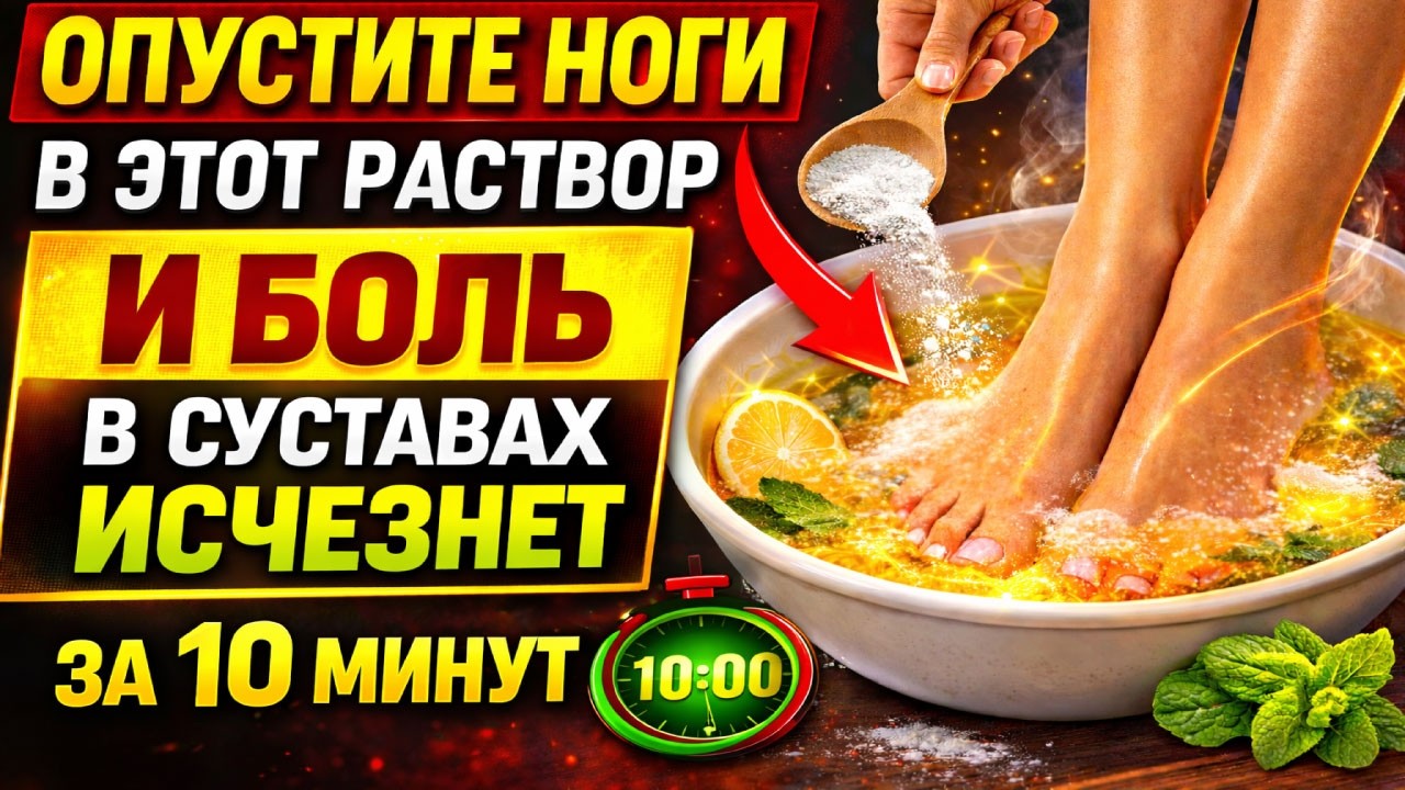 Ноги НЕ Будут болеть 100% - Засуньте Ноги В Этот Раствор