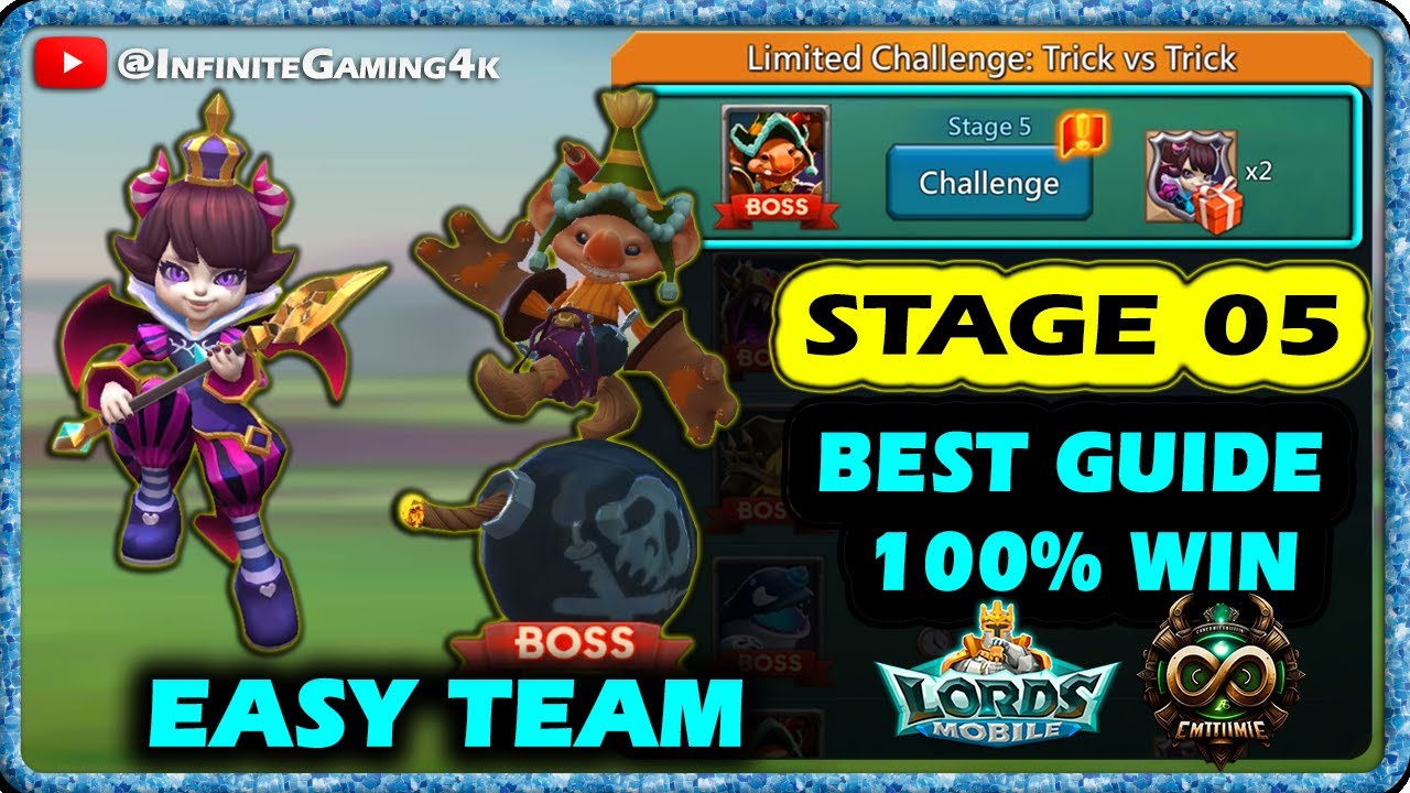 Petite devil stage 5 auto|Beatrix Stage 5 auto|Limited Challenge Trick vs Trick Stage 5 Lords Mobile