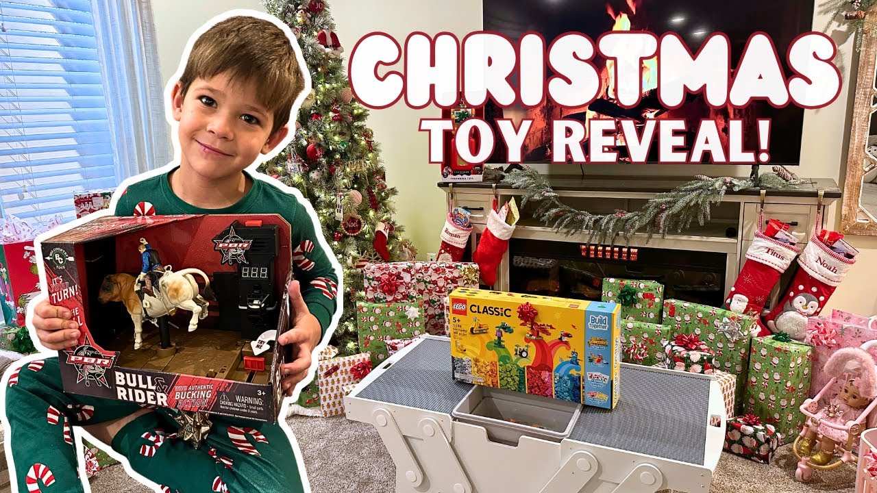 A Little Cowboys Christmas Toy Reveal! BIG COUNTRY/PBR/LEGO/LINCOLN LOG/BULL/MONSTER TRUCK/SANTA/KID