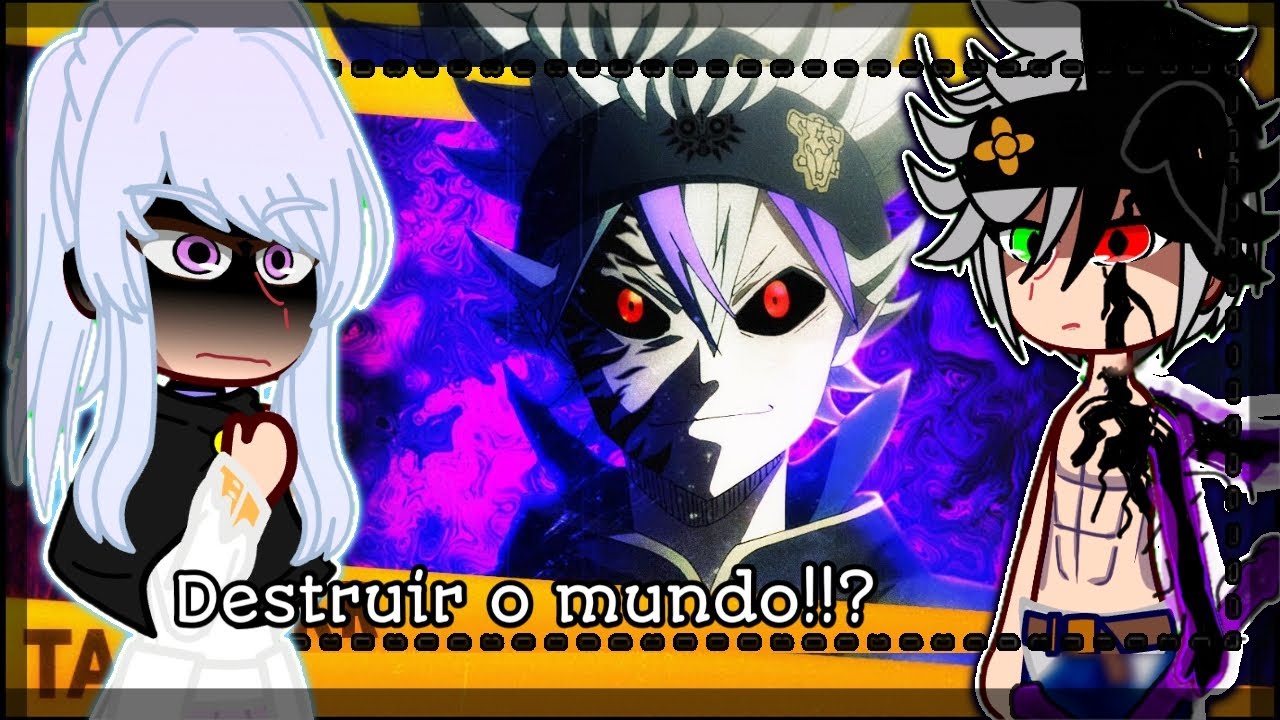 🍀😈 Black Clover react ao rap do Asta Trap (vers&atilde;o sombria) takeru |gacha club|