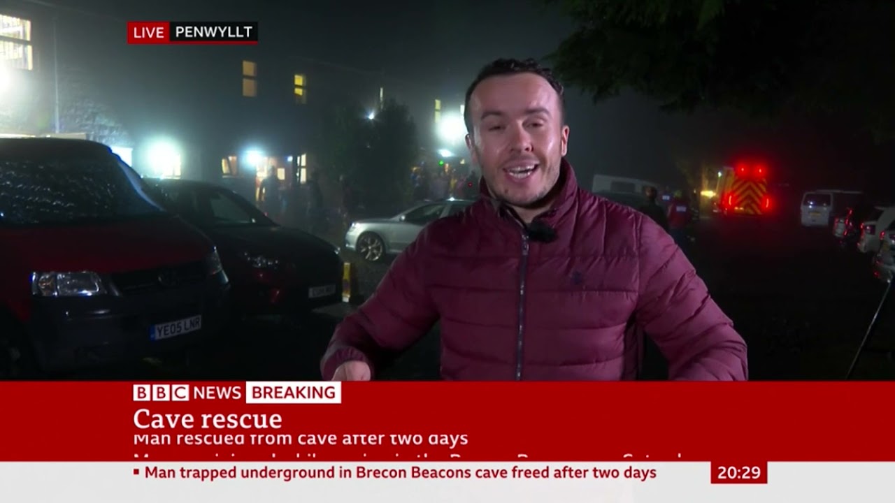 Seriously injured caver rescued in Brecon Beacons - BBC News Channel