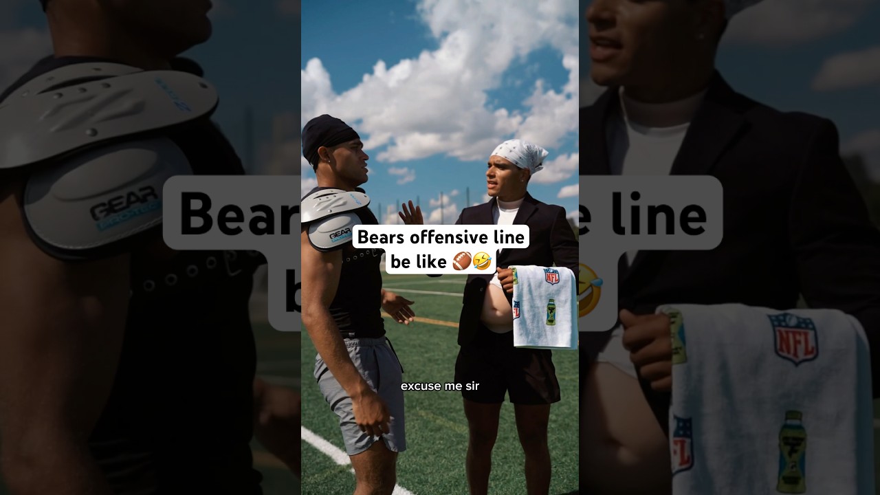 Chicago Bears offensive line be like‼️🤣 #nfl #footballshorts #americanfootball
