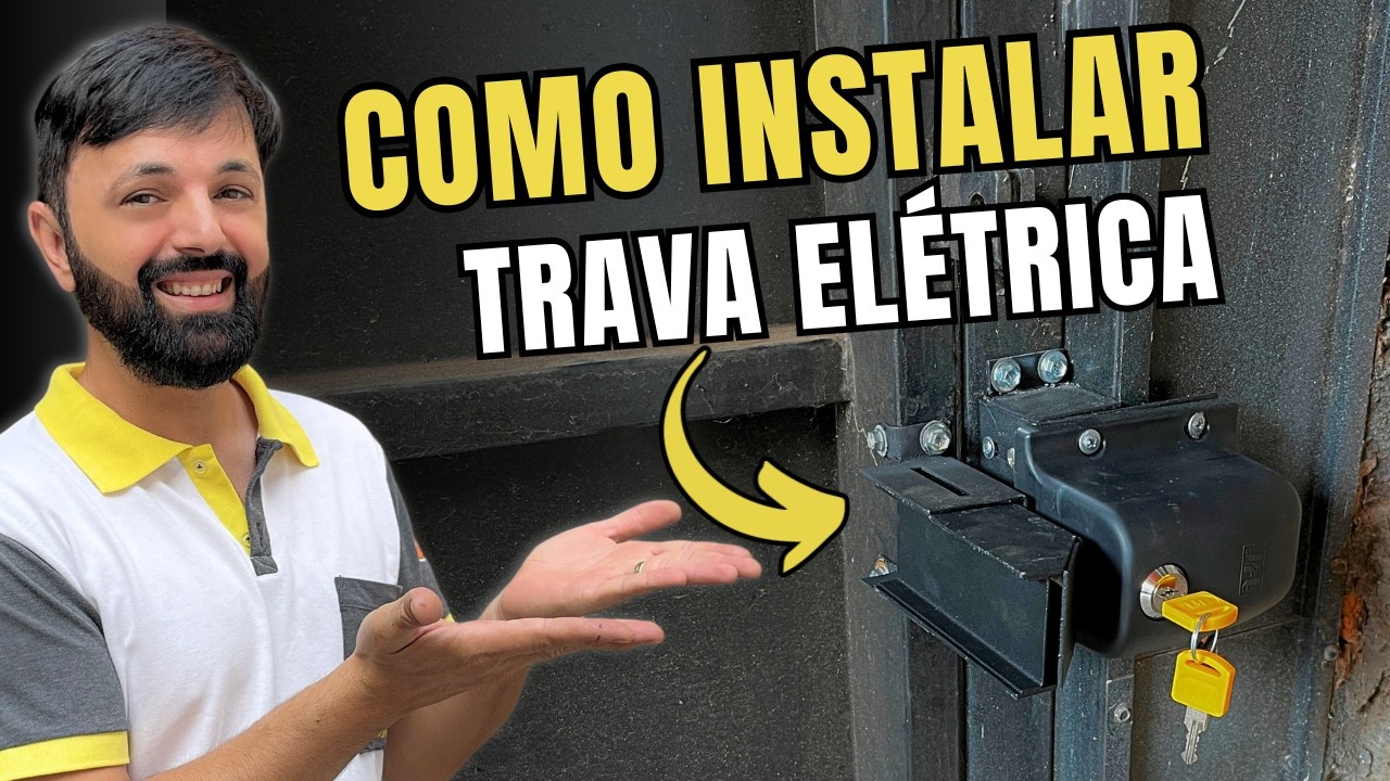 INSTALAÇÃO TRAVA ELÉTRICA PORTÃO BASCULANTE SUPORTE IPEC