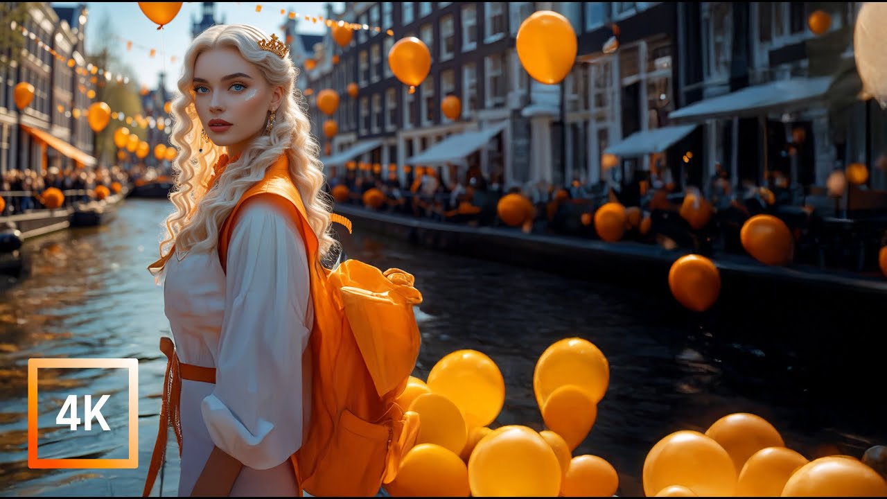 Amsterdam on King's Day 2025 | Netherlands Walking Tour - 4K