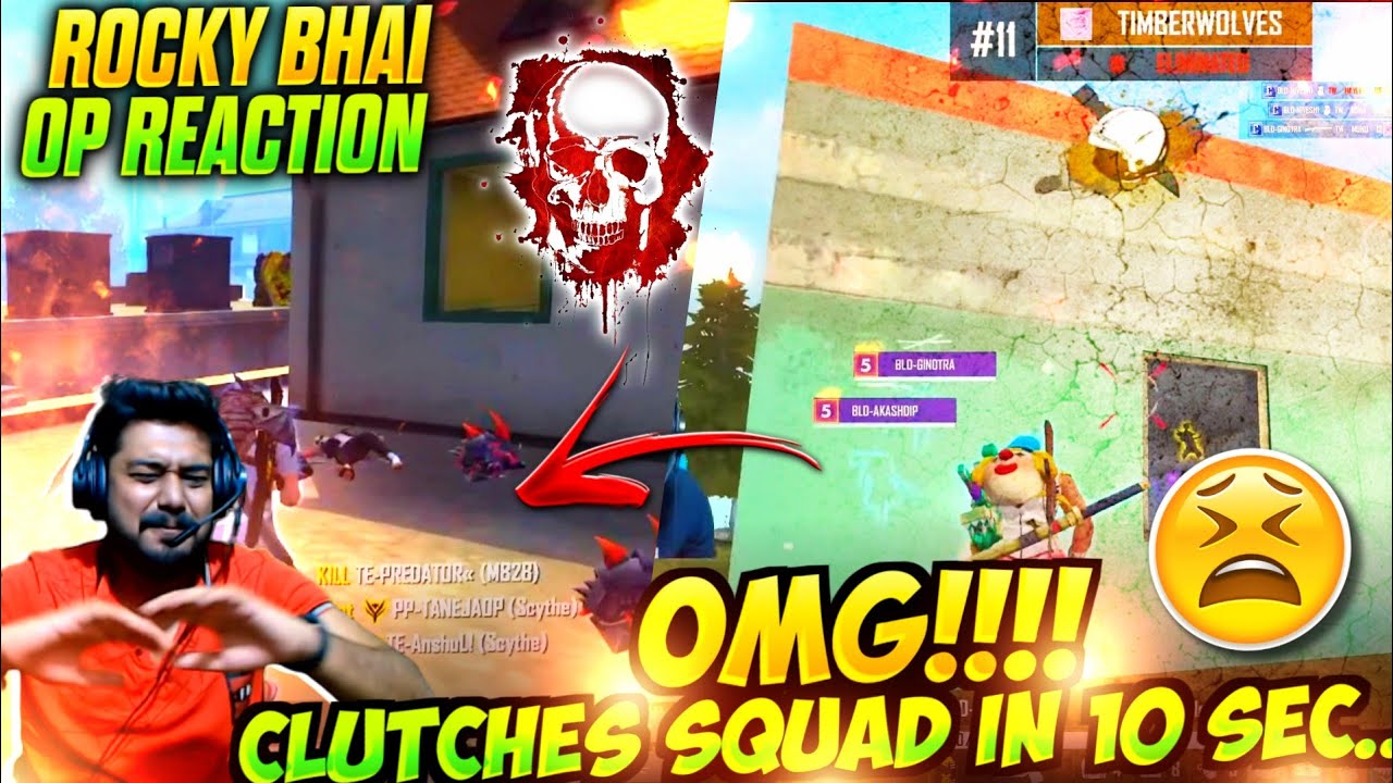 OMG!!!!Clutches squad in 10 sec😟  | Tournament Highlights | Rocky & Rdx