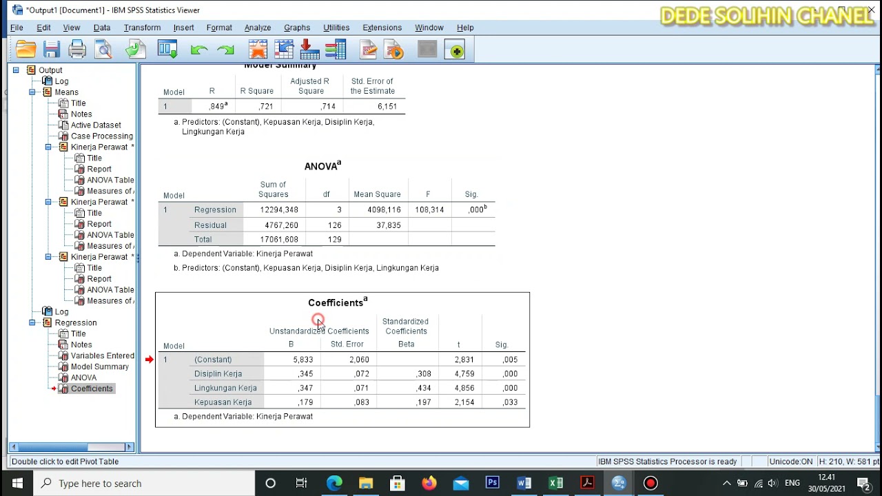 Uji Linieritas, Regresi Linier Berganda, dan Uji F Simultan dengan SPSS