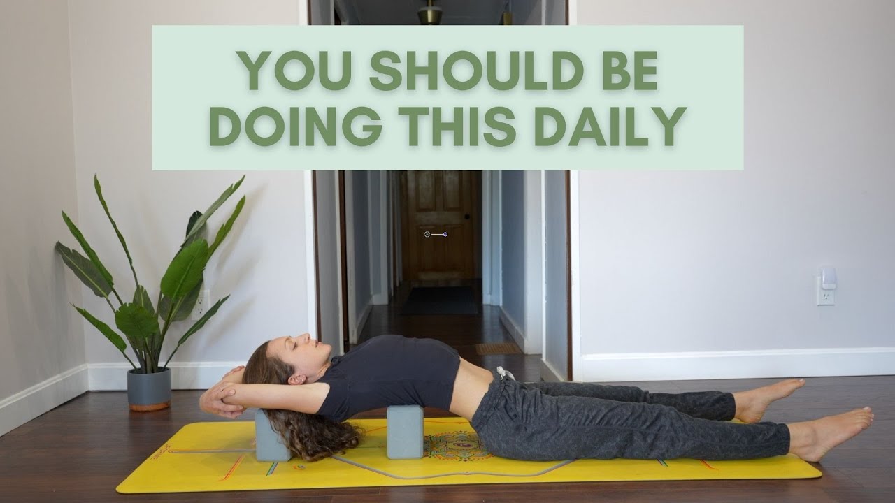 How to do supported fish pose - release upper back tension and tightness