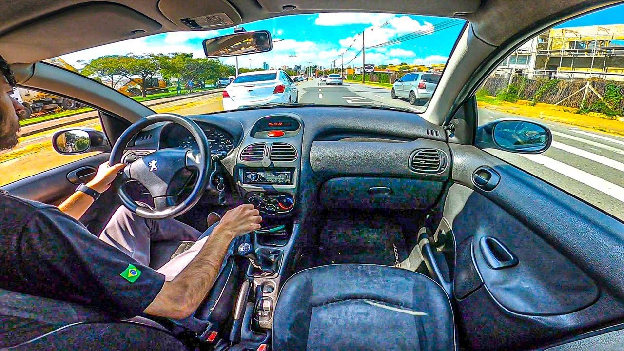 ANDEI COM MEU PEUGEOT 206 1.4 SÓ O CANO NA CIDADE!