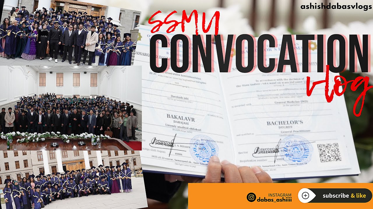 “Samarkand State Medical University Convocation 2025: A Day to Remember” | Vlog 5