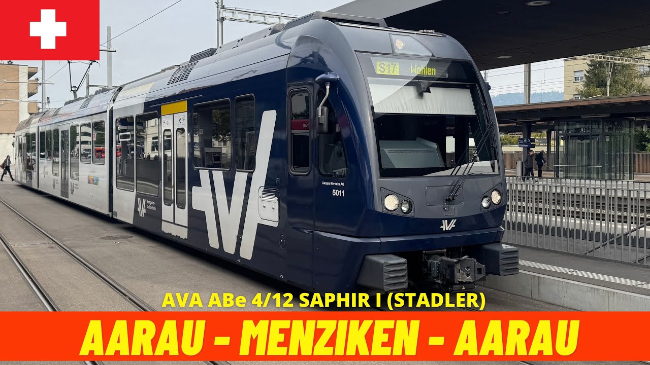 Cab Ride Aarau → Menziken → Aarau (Aargau Verkehr AG , Switzerland, October 2025) driver's view 4K