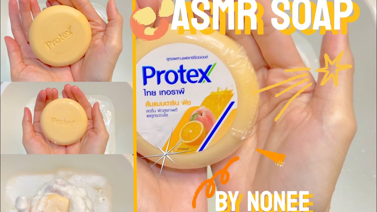 Asmr soap by Nonee Protex Thai therapy orange mandarin soap
